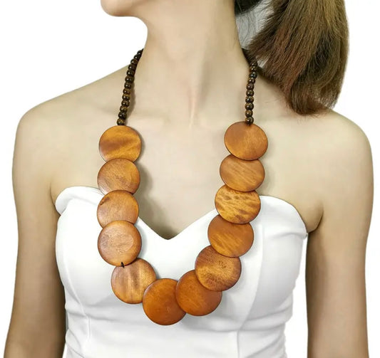 Brown Wood Necklace